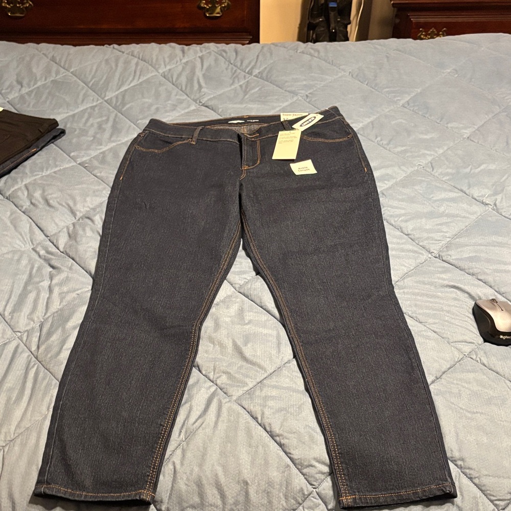 Old Navy Dark Blue Straight Leg Jeans